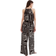 H&M Textured Jersey Jumpsuit - Black/Cream Patterned
