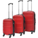 vidaXL Hardcase Trolley Set of 3 - Red
