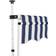 vidaXL 43222 - Blue and White Stripes 300x120cm