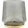 Ivyline Elm Embossed Clear Grey/Gold Candle Holder 20cm