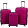 Borg Living Travel Suitcase 3 delar - Military Pink