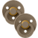 Bibs Colour Round Pacifier Latex Size 1 2-pack Dark Oak