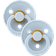 Bibs Colour Round Pacifier Latex Size 1 2-pack Baby Blue