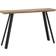 SECONIQUE Quebec Wave Edge Medium Oak Effect/Black Console Table 34x120cm