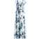 H&M Flounce-Trimmed Dress - White/Blue/Dark Blue/Floral