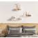 Homcom U Shaped White Wall Shelf 60cm 3pcs