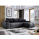 e-zimpaz SCARLO Dark Grey Sofa 290cm 4-Sitzer