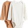 H&M Super Soft Cotton Envelope-Neck Bodysuits - Beige/Cherries (1269604001)