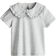 H&M Cotton Top With Collar - Light Gray Melange (1238099002)