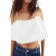 H&M Bubble Hem Strappy Top - White
