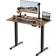 VonHaus Electric Standing Height Adjustable Dark Wood Writing Desk 60x100cm