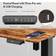 VonHaus Electric Standing Height Adjustable Dark Wood Writing Desk 60x100cm