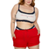 PINK Ivy Fleece Rolled Hem Shorts - Red