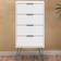 Core Products Augusta 4 Narrow White Chest of Drawer 45x90.3cm
