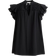 H&M Flutter Sleeve Dress with Broderie Anglaise - Black