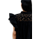 H&M Flutter Sleeve Dress with Broderie Anglaise - Black
