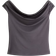H&M Draped Off-The-Shoulder Top - Dark Grey