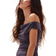 H&M Draped Off-The-Shoulder Top - Dark Grey