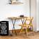 Harbour Housewares Wooden Folding Computer Brown Writing Desk 2x20.5cm