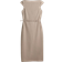 H&M Belted Cap Sleeved Dress - Beige