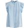 H&M Frill-Trimmed Denim Blouse - Light Denim Blue