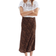 H&M Flared Slip Skirt - Dark Beige/Leopard Print