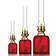 Karlskrona Lampfabrik Skeppsholmen Ruby Red Olielampe 35cm