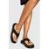 boohoo Wide Fit Faux Suede Chunky Flip Flops - Black