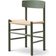 Fredericia Furniture J39 Mogensen Khaki Green Beech / Natural Paper Cord Køkkenstol 77cm