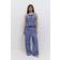 Gina Tricot Cotton Poplin Trousers Stribede Bukser - Blue