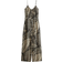 H&M Tie Belt Jumpsuit - Black/Leaf Pattern