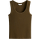 H&M Ribbed Vest Top - Dark Khaki Green