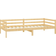 vidaXL Solid Pine Wood Natural Soffa 204cm 3-sits
