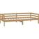 vidaXL Solid Pine Wood Honey Brown Soffa 204cm 3-sits