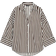 Zara Wide Sleeve Linen Blend Shirt - Brown/White