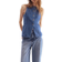 H&M Tailored Denim Waistcoat - Denim Blue