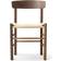 Fredericia Furniture J39 Mogensen Lacquered Walnut/Natural Braided Köksstol 77cm