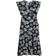 H&M Patterned Wrap Dress - Navy Blue/Seashells