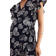 H&M Patterned Wrap Dress - Navy Blue/Seashells