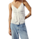 Zara Lace Trimmed Chiffion Top - White