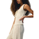 H&M Knitted Tie-Front Top - Cream