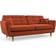 Dunelm Anders Luxury Velvet Orange Umber Sofa 204cm 3 Seater