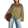 boohoo Plus Fluffy Knit Jumper - Khaki