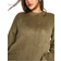 boohoo Plus Fluffy Knit Jumper - Khaki