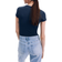 H&M Fitted T-shirt - Navy Blue