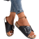 Shein Women's flat sandals with thick non-slip sole, waterproof, orthopedic, with round metal closure