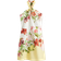 H&M Linen-Blend Halterneck Dress - White/Floral