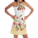 H&M Linen-Blend Halterneck Dress - White/Floral