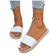 Shein Comfortable non-slip round toe flat sandals, leisure summer style, new beach casual strap slippers, simple white women's shoes