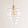 ValueLights Lane 5 Tier Layered Glass Ceiling Light Shade 24.5 x 23.5 x 23.5 cm Pendant Lamp